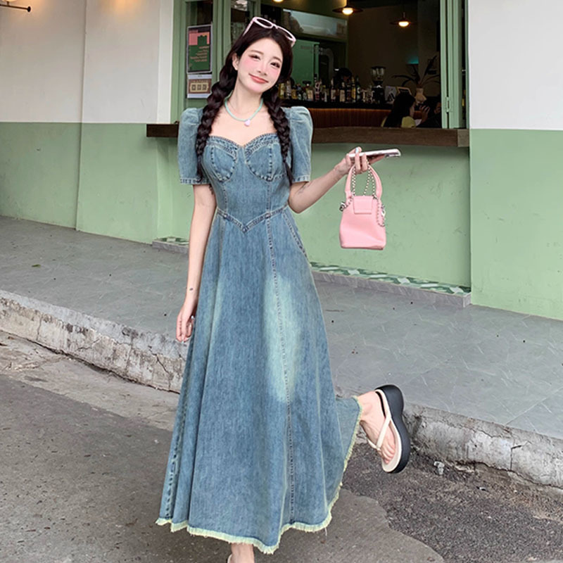 K223-retro blue skirt