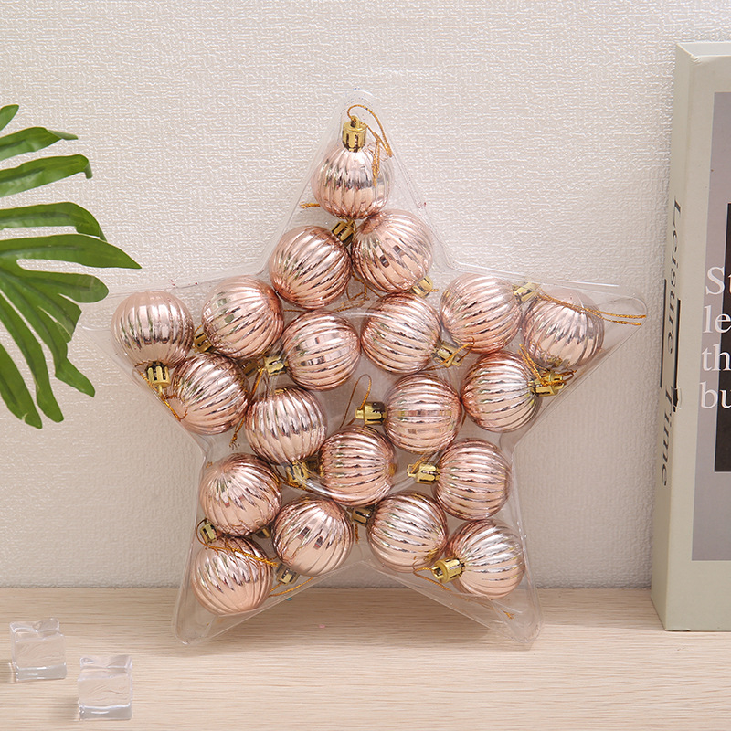 2025 Amazonas transfronterizas 4cm Navidad Bolas de regalo de Navidad Decoración Fabricantes de Bolas de Regalo de Navidad Mayorista Campo de Cumpleaños