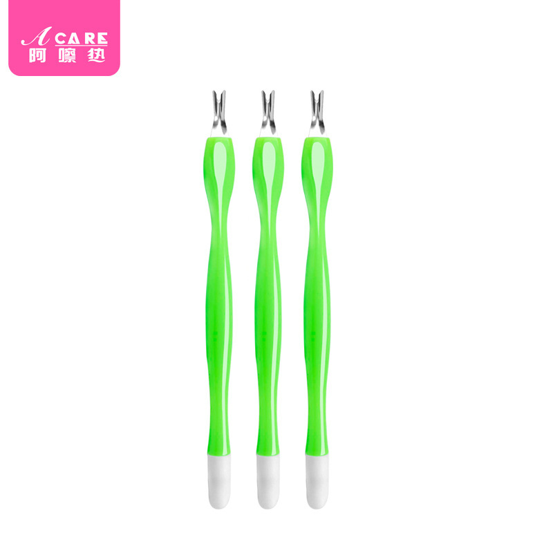 3 long green handles