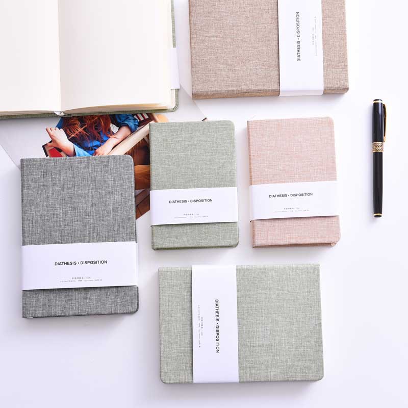 Cuaderno de tela personalizado cuaderno de mano simple cuaderno de mano cuaderno de línea horizontal en blanco cuaderno de papelería mayorista