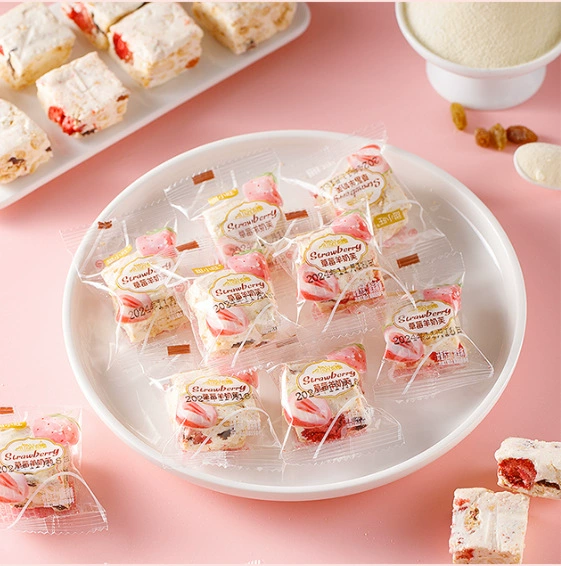 Снежинка с ароматом молока, сушеные сушеные клубничные печенья