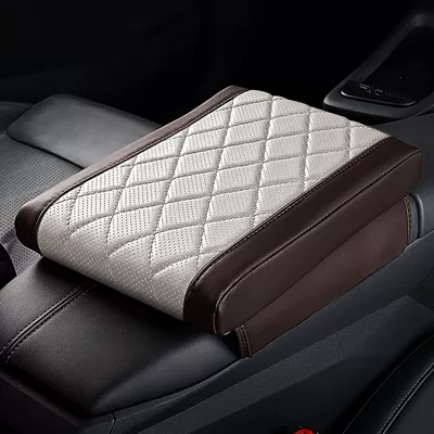 Armrest box pad – for Honda Civic Accord Yishipai - memory-foam-heightening-armrest-pad-coffee-white