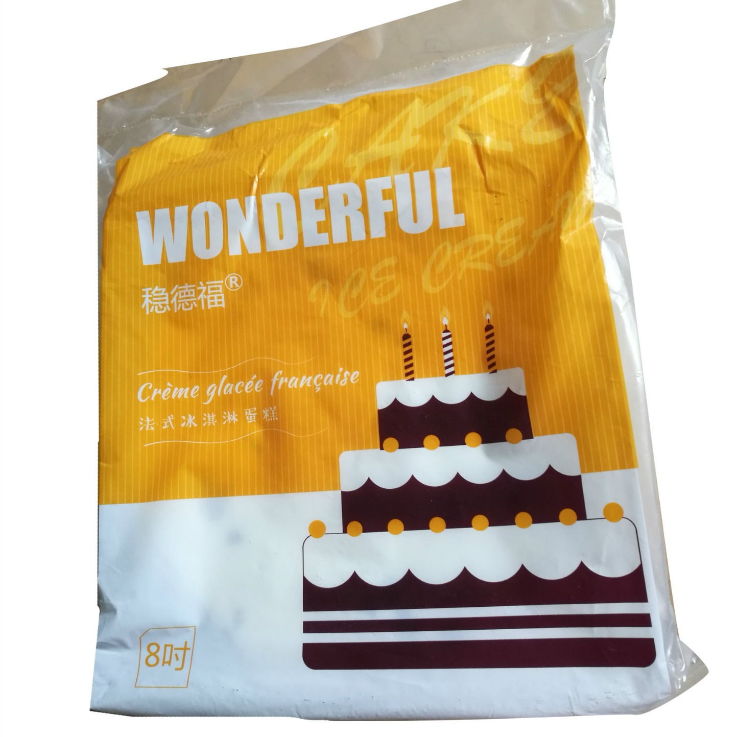 广州专业批发烘焙原料冰胚  稳德福芒果味冰淇淋蛋糕胚1.8kg*10个