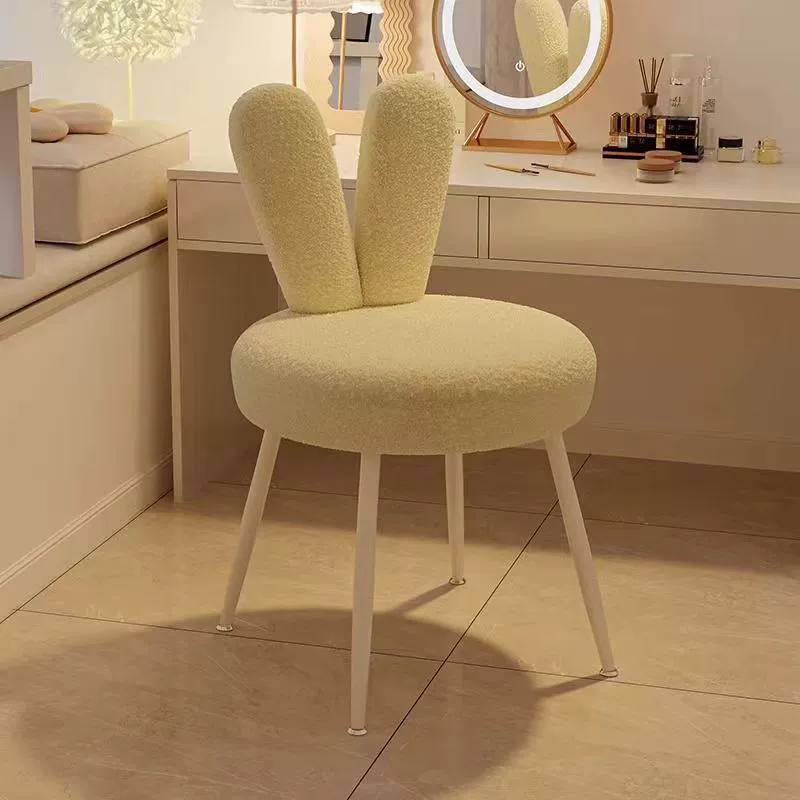 Сливочный стиль косметический стул для девочек спальня туалетный столик стул маленький дом косметический стул чувство ногтей стул белый