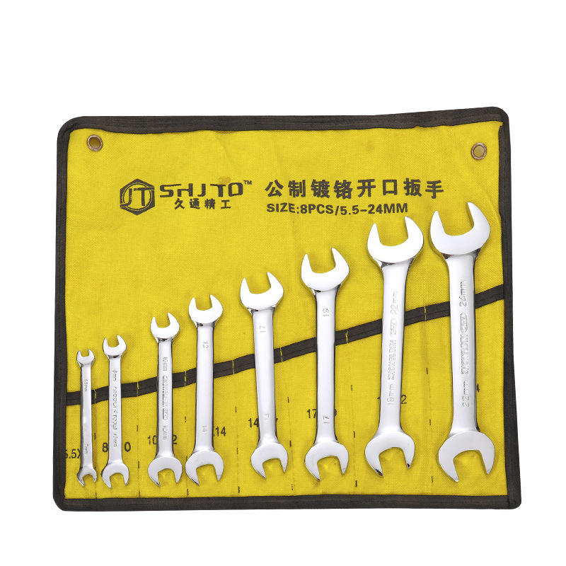 Linyi herramientas al por mayor manual llave abierta espejo de doble cabeza llave sólida de doble cabeza llave abierta simple