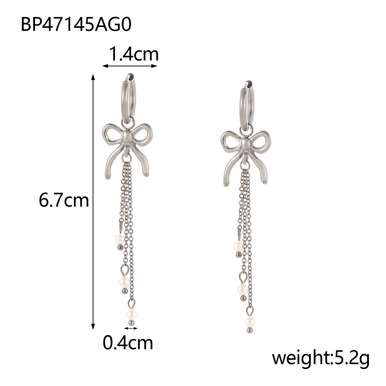 8g Weight 304 Stainless Steel Ear Needle Material Ear Studs Classification 1 Pair Quantity Holiday, Daily Occasion 304 Stainless Steel Material Bow Knot Pattern All Seasons Season Women's Gender Plating Design Elegant, Simple Style Style 1 Pair Elegant Simple Style Bow Knot Plating 304 Stainless Steel Ear Studs 14