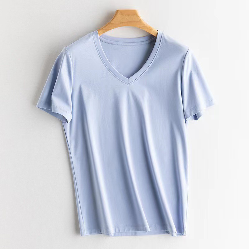 Baby blue V-neck