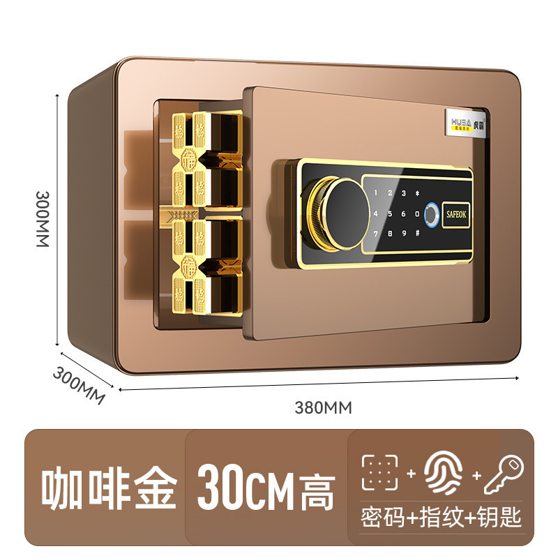 b【】30cm 커피골드 지문 비밀번호 + 키(원격 인증)