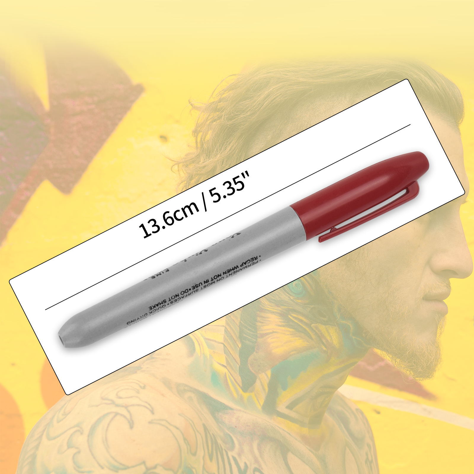 Tatuaje marcador 12 color pluma no borrable marca marcador impermeable no se desvanece dibujo pluma herramienta WS0219