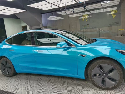 Metal Texture, Full Car Film – Auto Color Change Film - super-bright-metallic-fantasy-blue-152-17m-pet-bottom