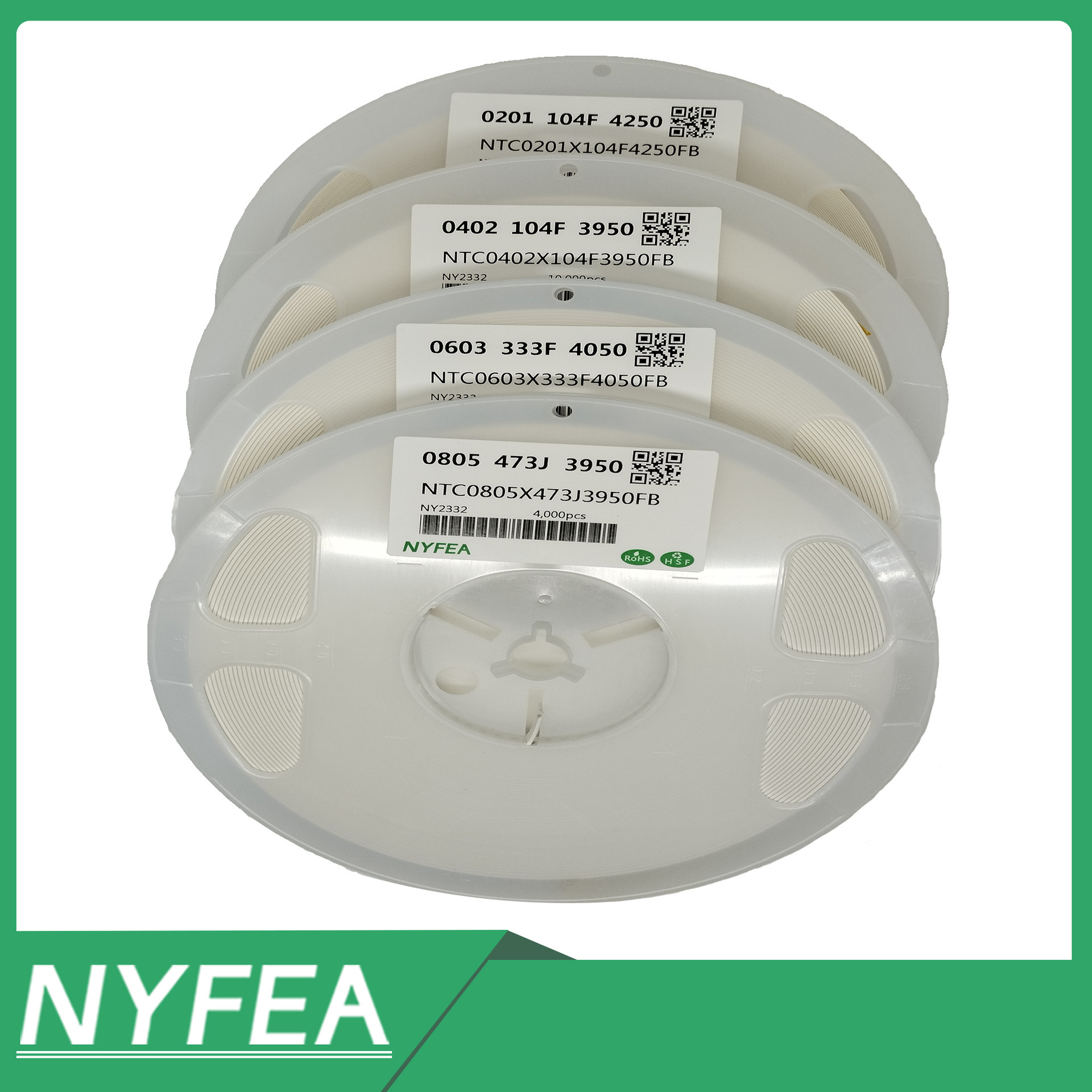 NYFEA徕飞NTC0805负温度系数片式电阻100K 精度1%5% ntc热敏电阻