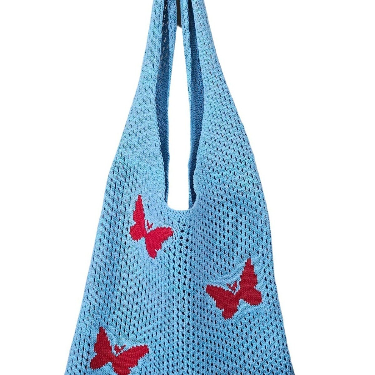 Bolso Tote Tejido Calado de Gran Capacidad de Poliéster Diseño Tejido para Uso Diario image 4