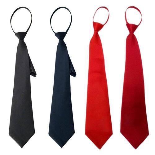 Student size 40~44 cm zipper tie, lazy tie, security tie, black tie, wholesale in stock