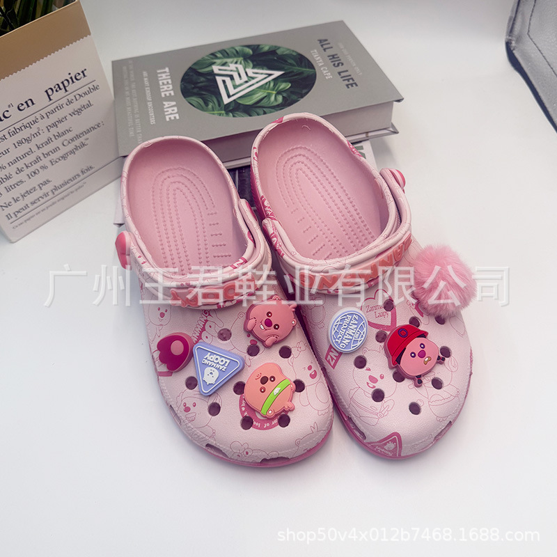 Zuecos Infantiles Cross Ruby Collaboration para Niñas, Sandalias para Niños Grandes, Pantuflas Cerradas Transpirables Antideslizantes para Padres e Hijos