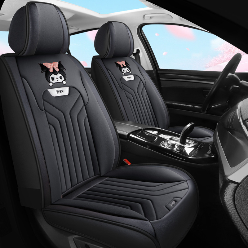 Universal – 2024 Full Leather Seat cushion, seat cover - standard-classic-black-split-head