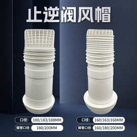 升级款油烟机止回阀止逆阀防风帽穿墙风帽玻璃逆止阀防雨防鸟防风