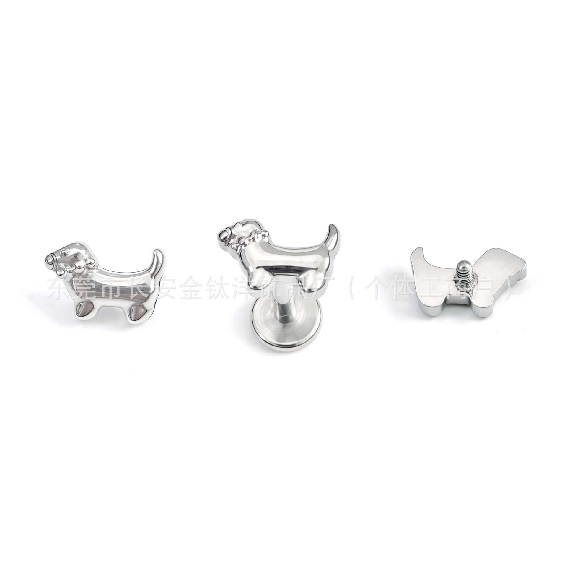 Pointed titanium steel lip stud product view