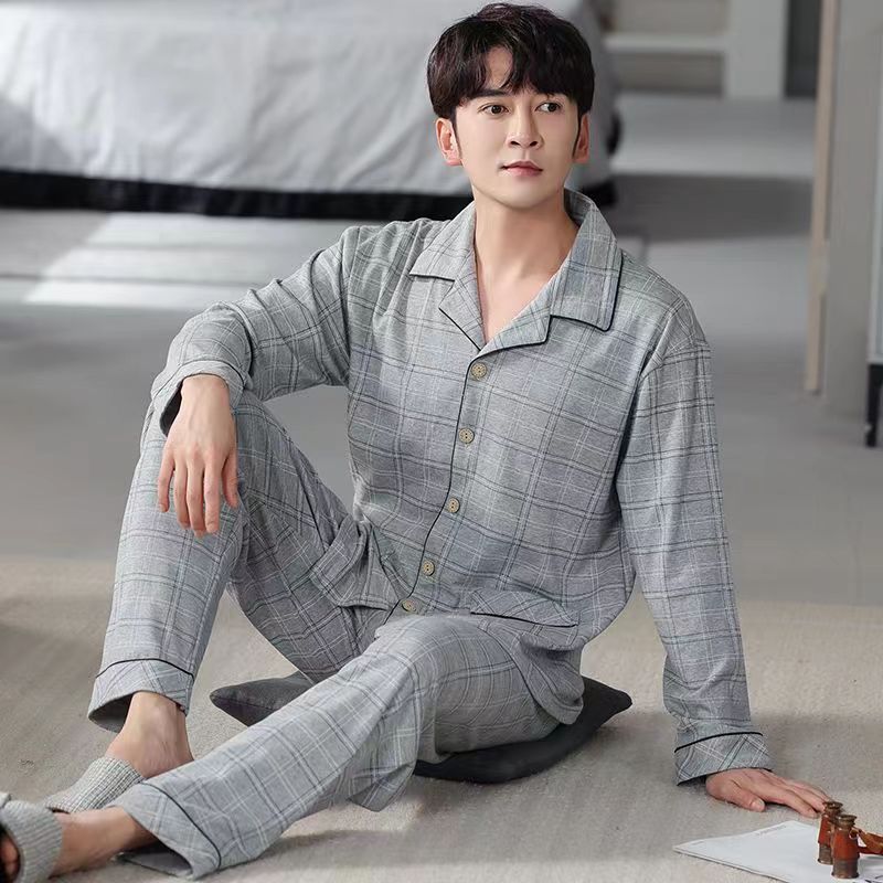 긴 소매 바지 남성-사각 칼라 2305 라이트 그레이