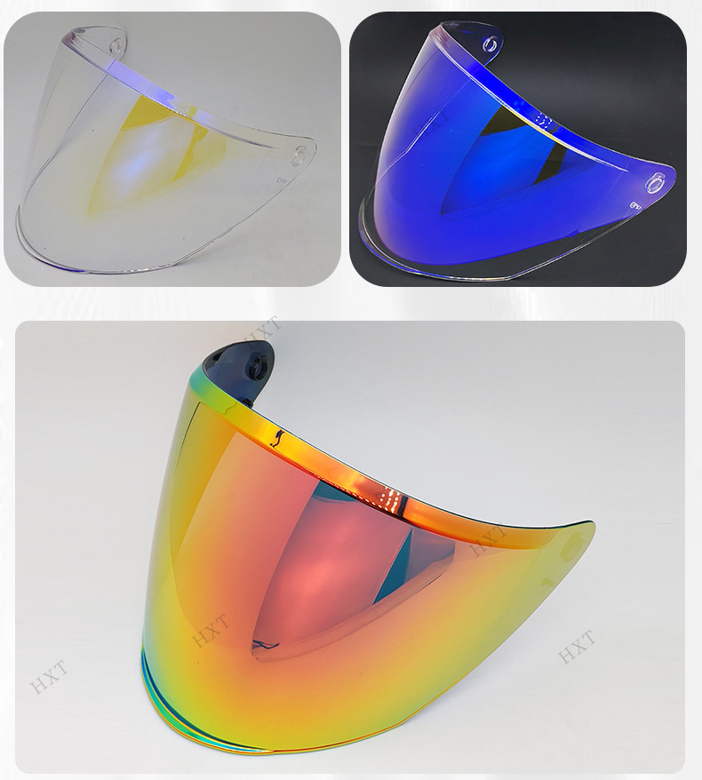 Of626 Motorcycle Helmet Lens Is Compatible with the Of626 Three-Quarter Helmet, Featuring Anti-Fog and Full-Face Protection, Sunshade, and Wind Protection