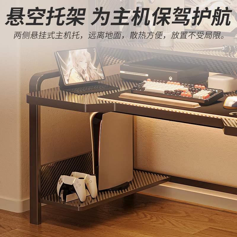 Escritorio de computadora de escritorio con estante de almacenamiento dormitorio pequeño escritorio de computadora doméstico estante de libros integrado juego de mesa y silla de deportes electrónicos