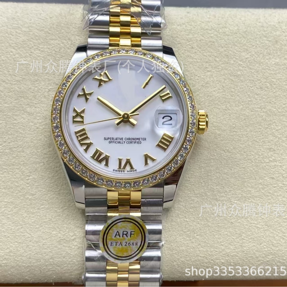 Arf Factory Rolex Oyster Perpetual Datejust Women's Watch 31mm Dial Diamond Dog Tooth Ring Automatic Mechanical Watch Wholesale
