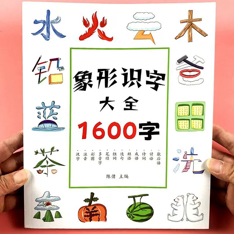 幼儿会说话的象形识字1200字小学生有图文字启蒙书儿童识字书籍
