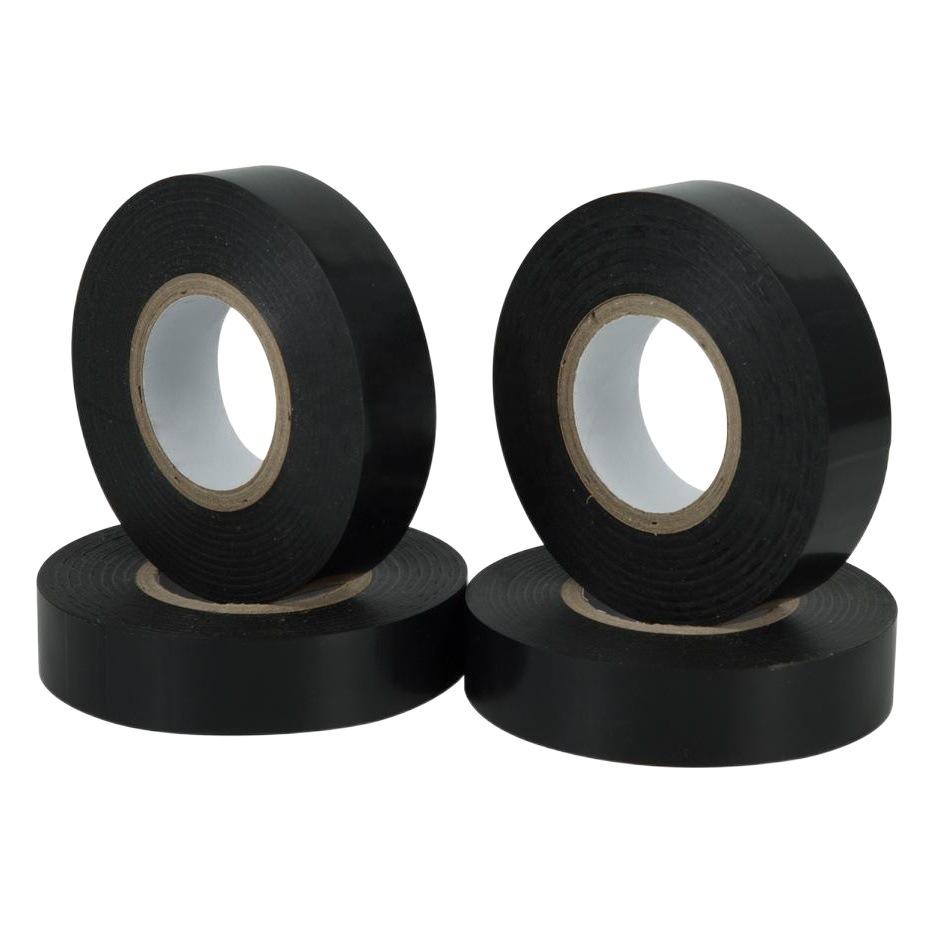 Cinta eléctrica Suministro transfronterizo Aislamiento de PVC Tarifa de muestra gratuita Cinta eléctrica resistente al calor negra