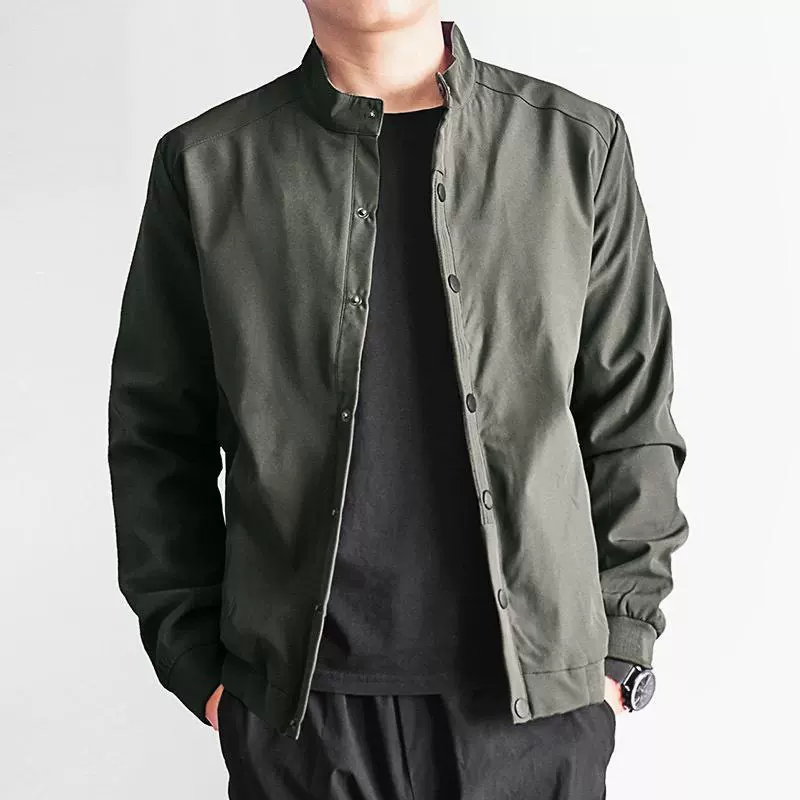 2022 весенне-осеннее толстое пальто мужское больших размеров M-8XL повседневная мужская куртка с воротником-стойкой, эластичный Топ, модный