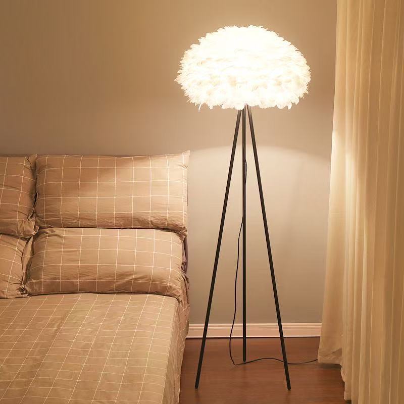 Triangular Feather Table Lamp Bedroom Ins Girl's Bedside Lamp Creative Simple Modern Night Light New Home Warm Decoration Triangular Feather Table Lamp Bedroom Ins Girl's Bedside Lamp Creative Simple Modern Night Light New Home Warm Decoration