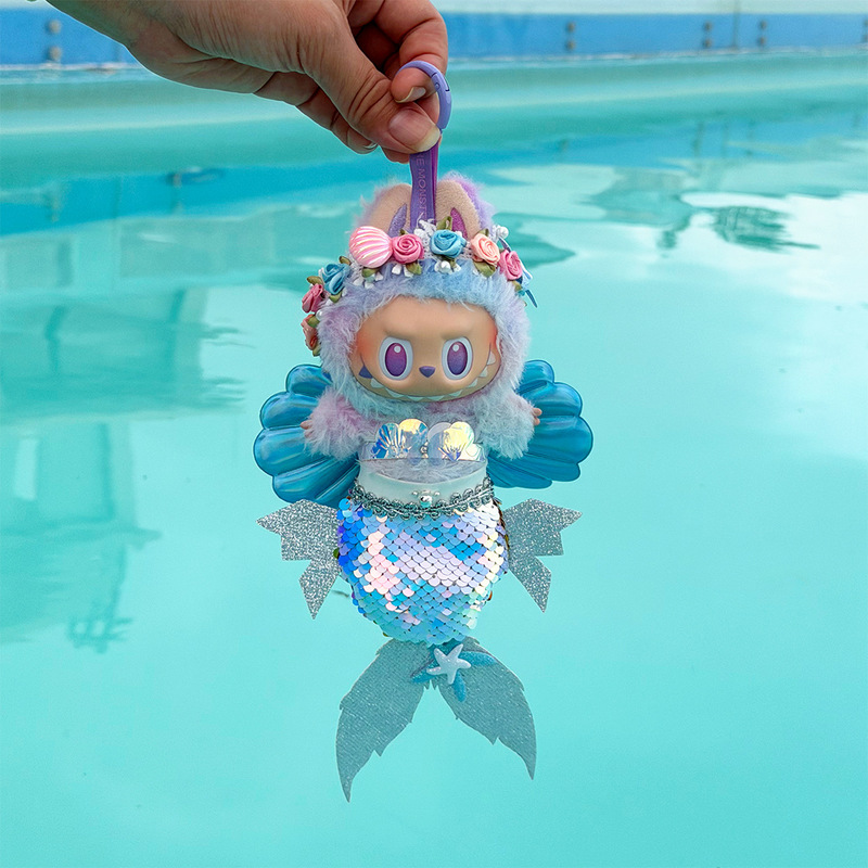 Clothes Only] First/Third Generation Labubu Doll Clothes Pendant Doll Clothes Mermaid Heart Macaron