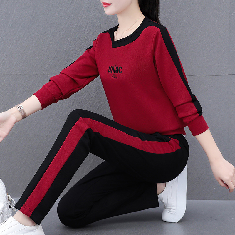 Casual Suit Women's Spring Clothing 2024 Spring & Fall New Two-Piece Set Autumn and Winter Gym Middle-Aged and Elderly Fashion Sportswear