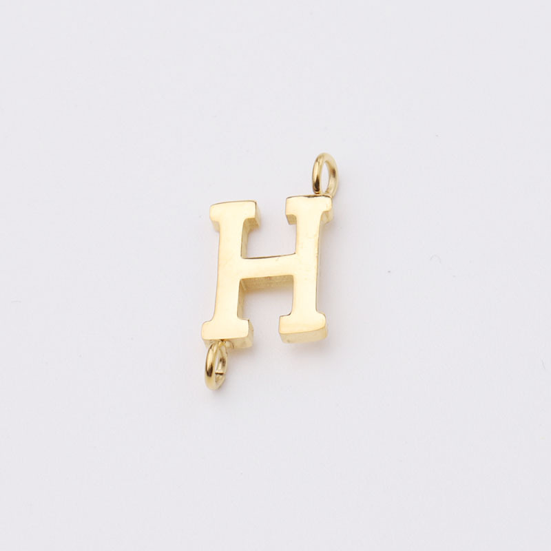 1 Piece Stainless Steel None 18K Gold Plated Rose Gold Plated Letter Pendant display picture 8