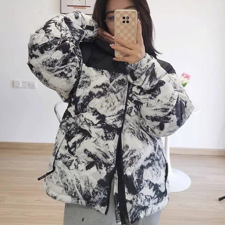 莆田TNF1996北家脸面花色雪山基地营三代羽绒服男女士情侣面包服|undefined