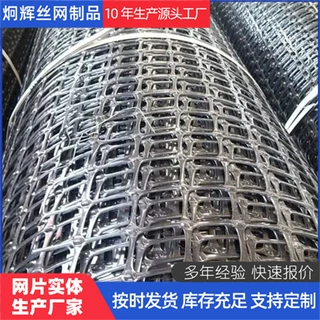 定制养殖网圈玉米网晾晒网隔离防逃围栏网黑色方格塑料网土工格栅