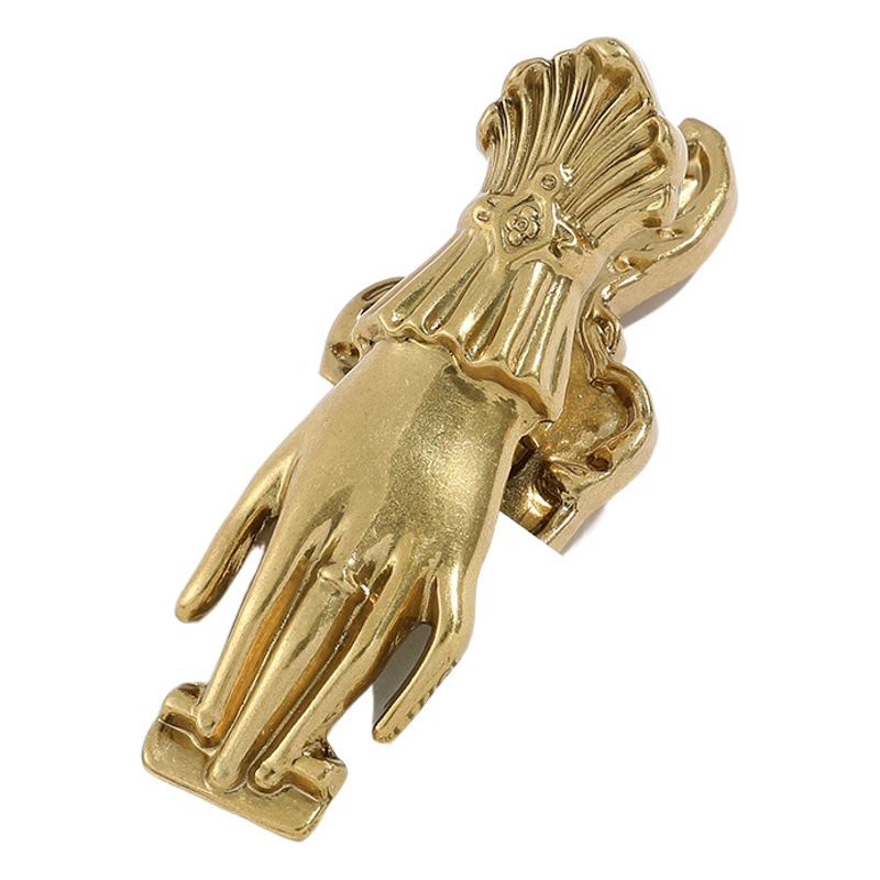 Cartera de mano retro de mano de dama Clip de firma de libro en forma de mano Clip de manita de mano chapado en oro de metal de dama