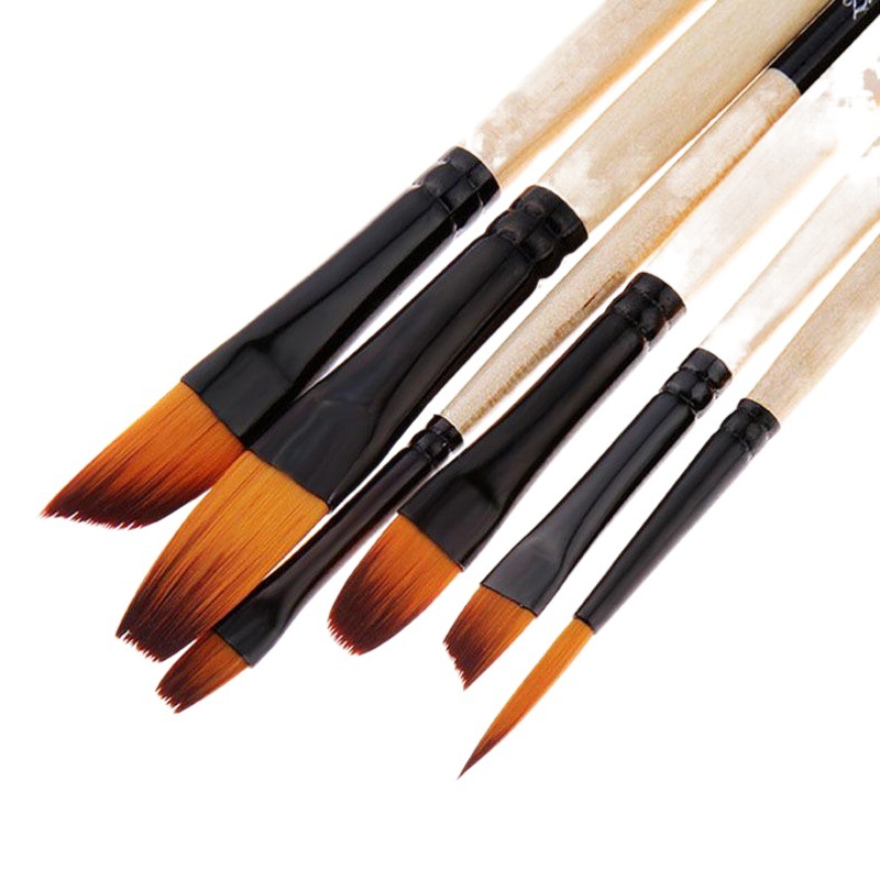 Pincel de aceite de pelo de nylon de alta calidad 6 Pincel de pintura de acuarela multifuncional D923 Pincel de gancho Pincel de pintura gouache de dibujo