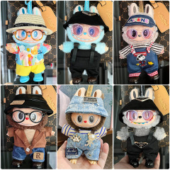仅衣服适用于一二代17cm拉布布挂件娃衣套装labubu盲盒着替穿衣服