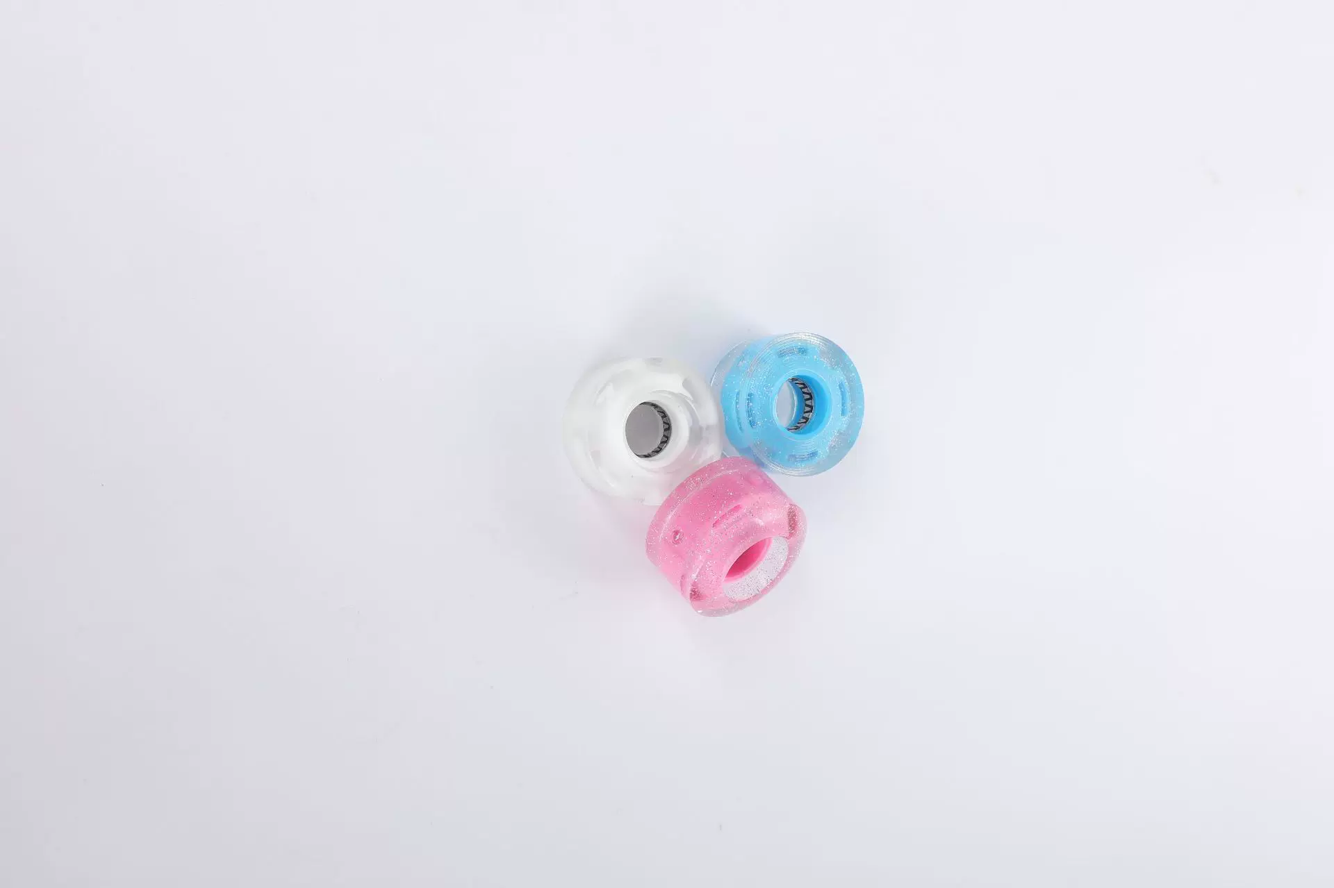 5432/5832双排溜冰鞋轮子 传统轮滑鞋PU轮 旱冰鞋配件 闪光透明轮