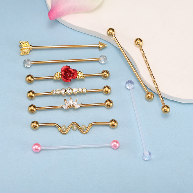 Labret piercing jewelry detail image