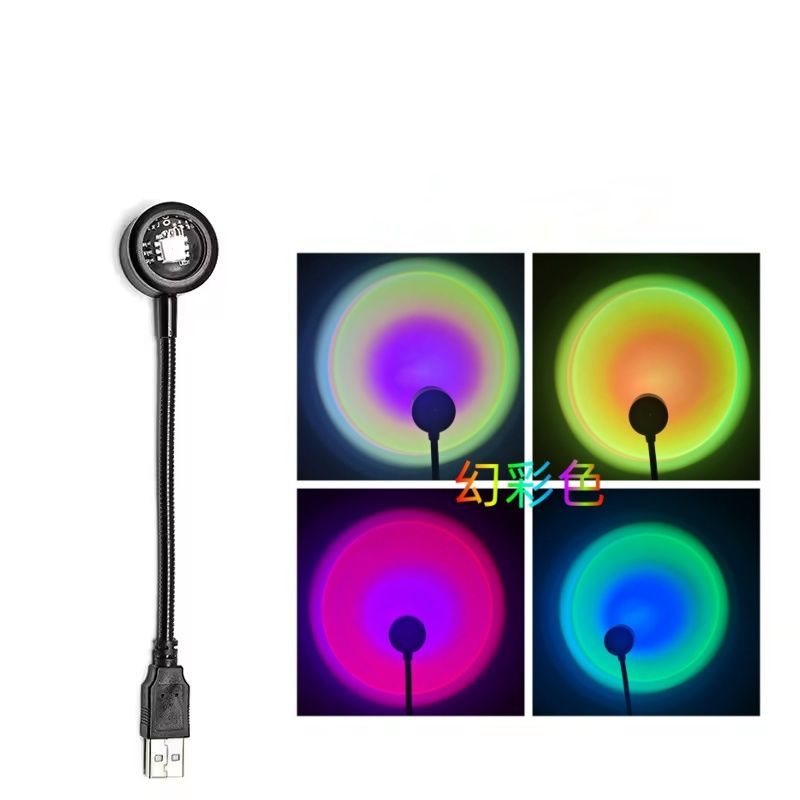Lámpara de Noche de Atardecer USB Portátil con Luz Cálida para Dormitorio image 17