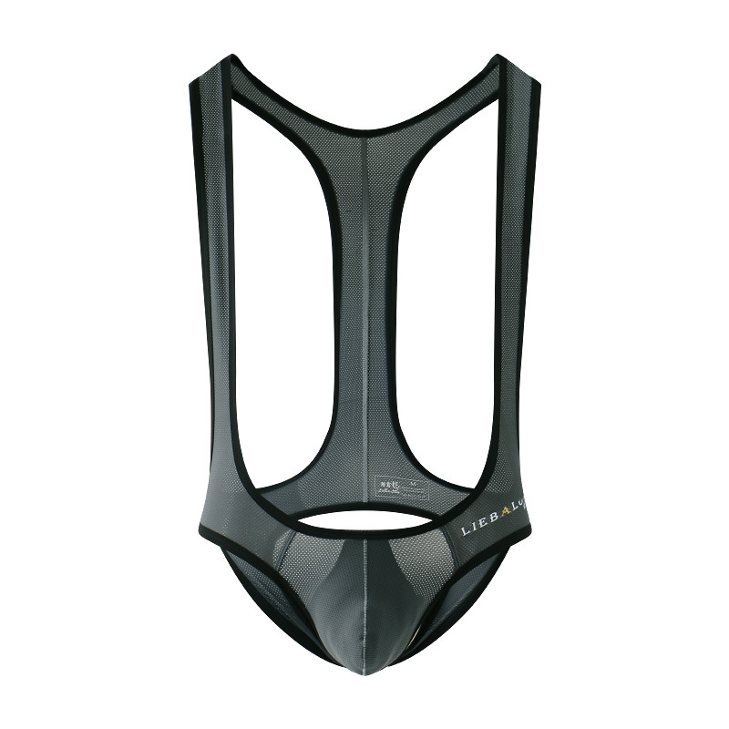 Cross-border Men's Summer Ice Silk Mesh Breathable One-piece Backless Sexy Double Thong Underwear With Butt-lifting_voghion.com