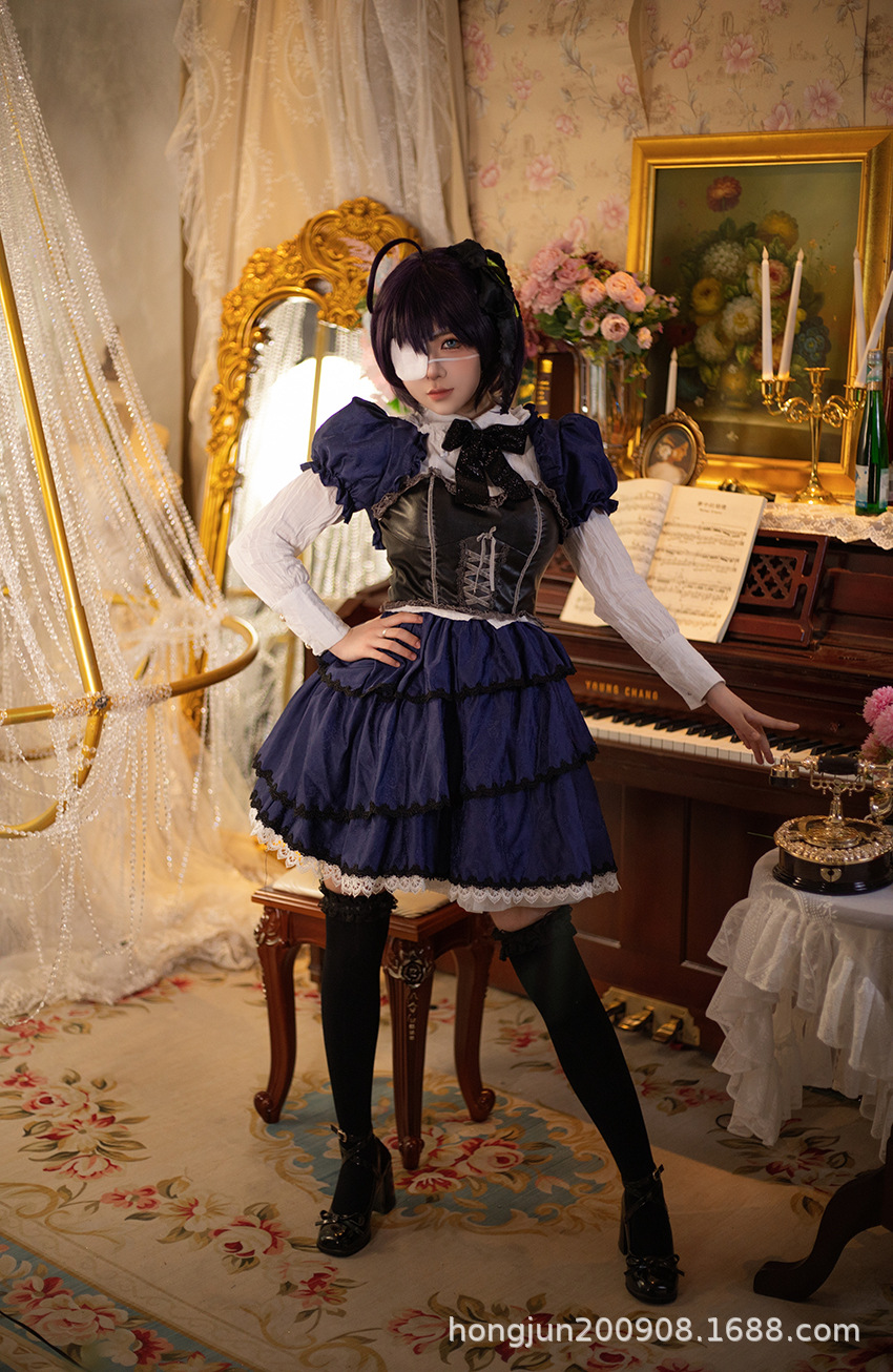 COS中二病也要谈恋爱小鸟游六花打歌服洋装洛丽塔cosplay一件代发-阿里巴巴