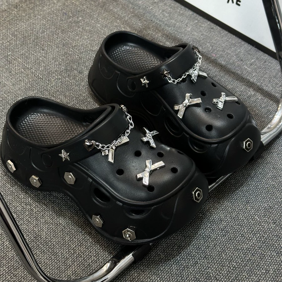 2025 новая летняя пещерная обувь сетка красные тапочки женские носить на улице