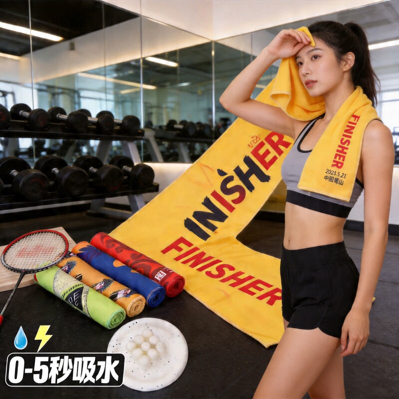 Spot Marathon Sports Towel Summer Swimming Thickened Water-Absorbent Quick-Drying Bath Towel Home Fitness Towel Wholesale Running Spot Marathon Sports Towel Summer Swimming Thickened Water-Absorbent Quick-Drying Bath Towel Home Fitness Towel Wholesale Running
