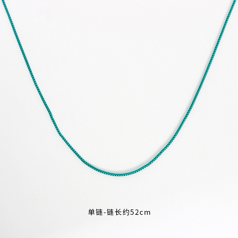 BTS mismo amor colgante collar ins personalidad inglés melocotón corazón collar moda todo fósforo color collar