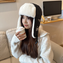 雷锋帽男女冬季韩版潮护耳帽子东北保暖棉帽加绒加厚飞行员机车帽