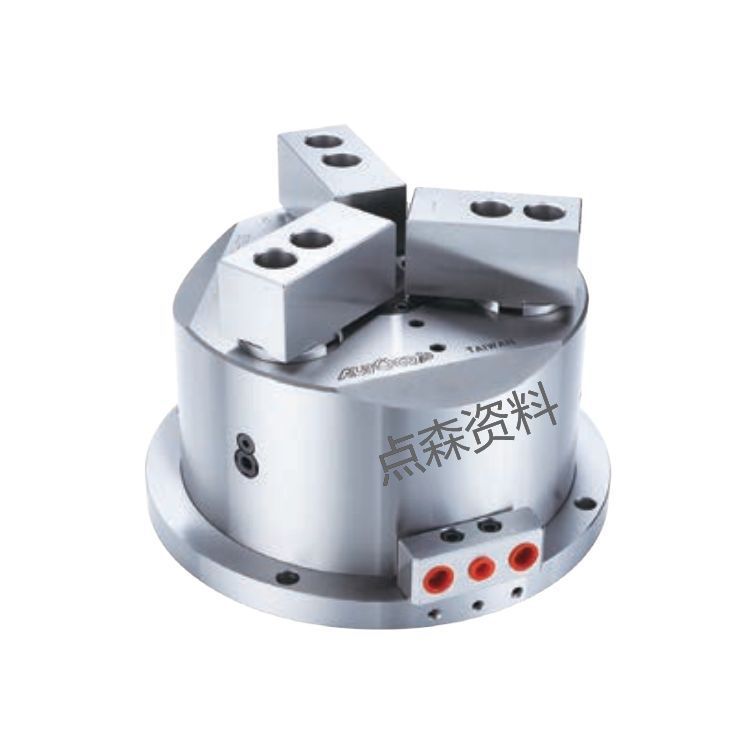 台湾佳贺液压卡盘 3D-306立式后拉式卡盘 3D-308立式油压卡盘夹头