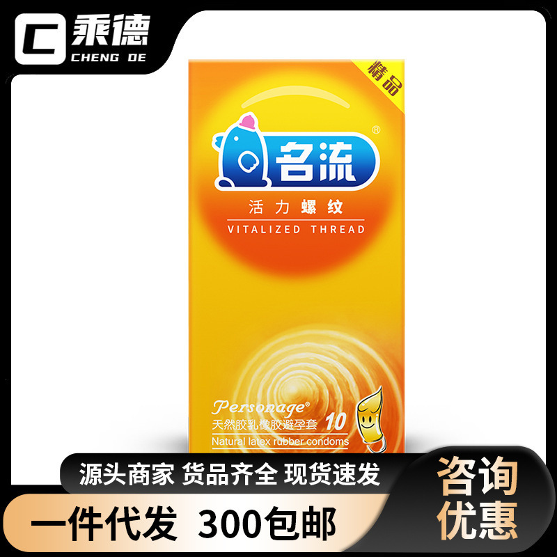 Celebrity Vitality Threaded Condoms 10-Pack Ultra-Thin Pleasure Condoms Hotel Adult Products Wholesale