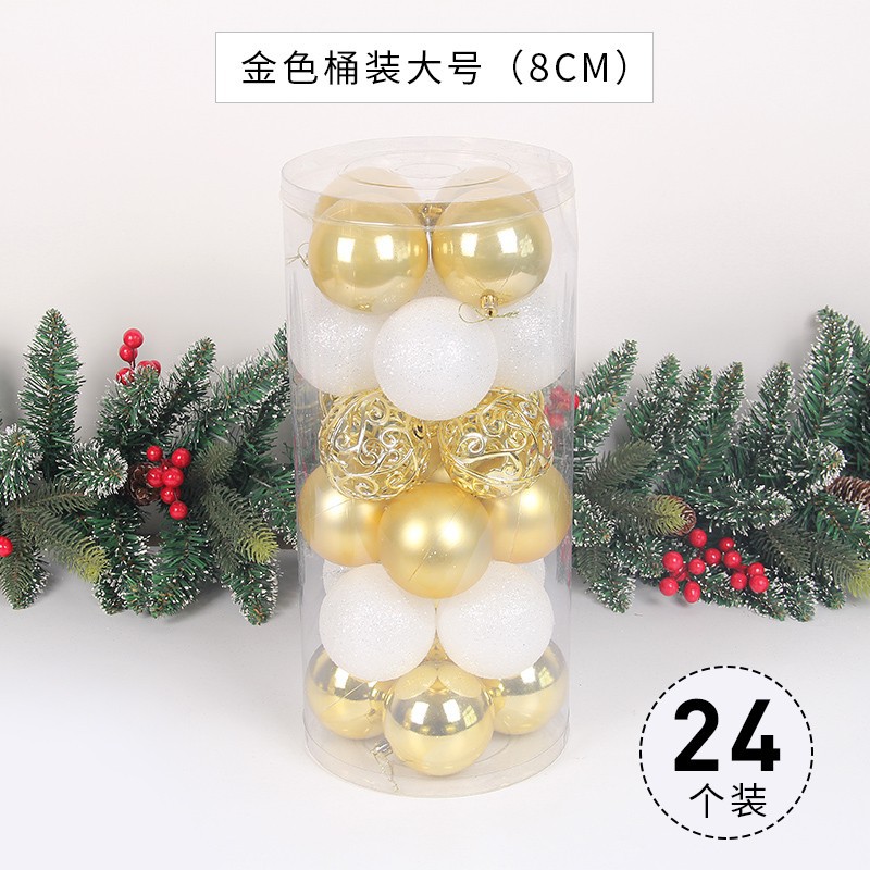 Decoraciones de Navidad Bola brillante árbol de Navidad colgante tienda ventana colgante de Navidad regalo Bola de barril