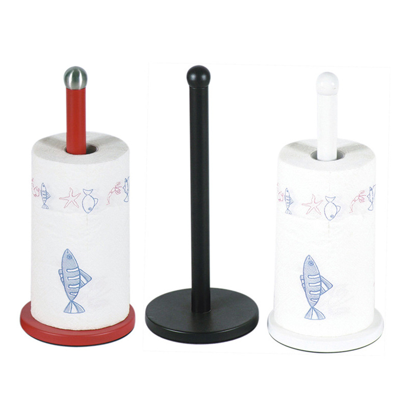 De acero inoxidable de cabeza redonda plana de perforación libre titular de tejido de cocina creativa titular de tejido de escritorio grande desechable titular de trapo